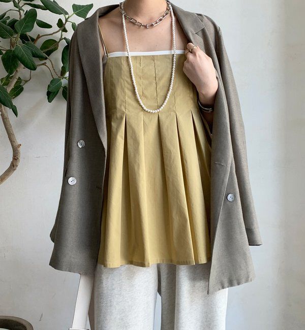  「プリーツチュニックキャミ」|シャツ・ブラウス|