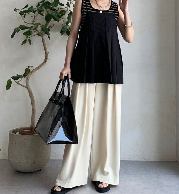  「プリーツチュニックキャミ」|シャツ・ブラウス|