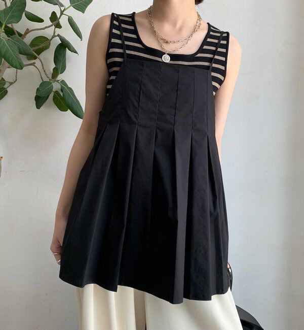  「プリーツチュニックキャミ」|シャツ・ブラウス|