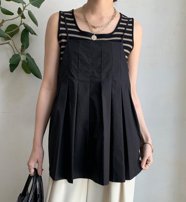  「プリーツチュニックキャミ」|シャツ・ブラウス|