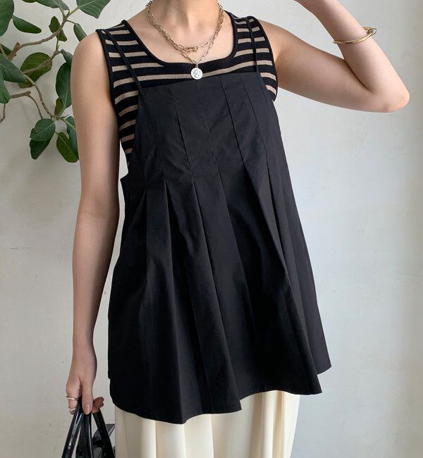  「プリーツチュニックキャミ」|シャツ・ブラウス|