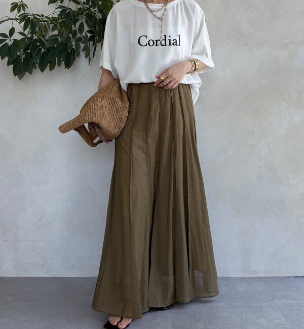  「ドルマンジョーゼットロゴTEE」|Tシャツ・カットソー|