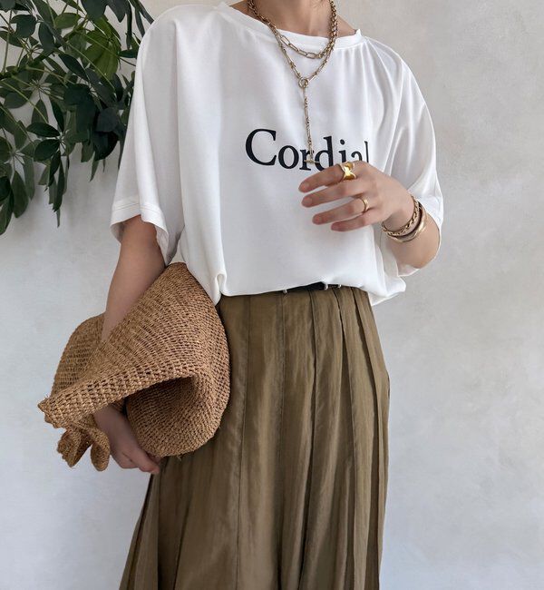  「ドルマンジョーゼットロゴTEE」|Tシャツ・カットソー|