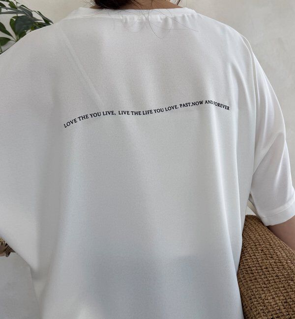  「ドルマンジョーゼットロゴTEE」|Tシャツ・カットソー|