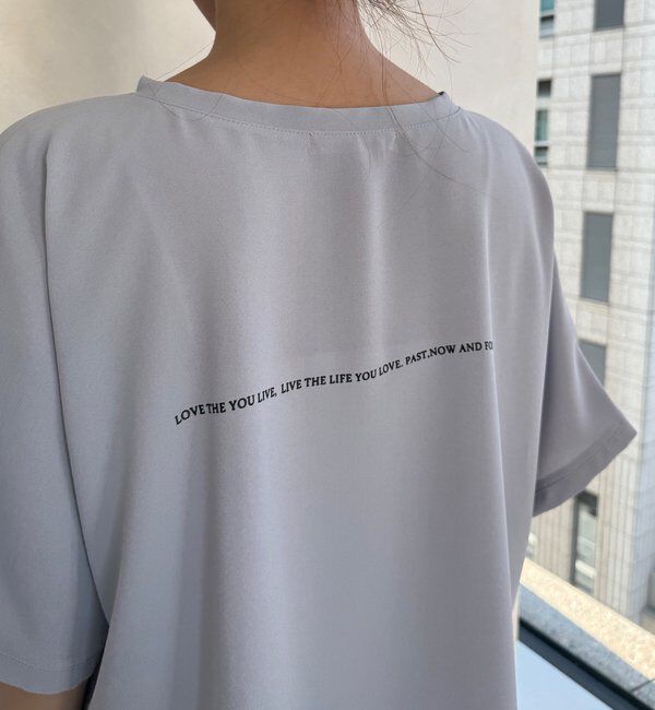  「ドルマンジョーゼットロゴTEE」|Tシャツ・カットソー|