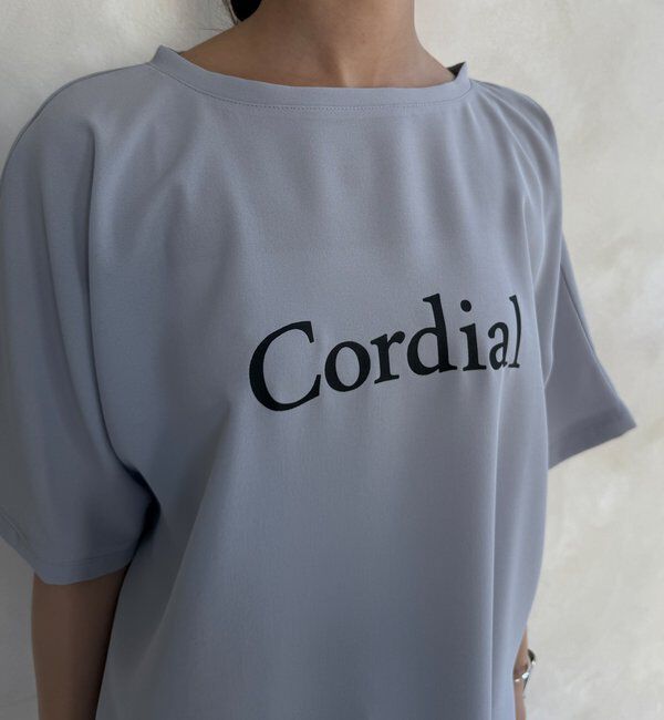  「ドルマンジョーゼットロゴTEE」|Tシャツ・カットソー|