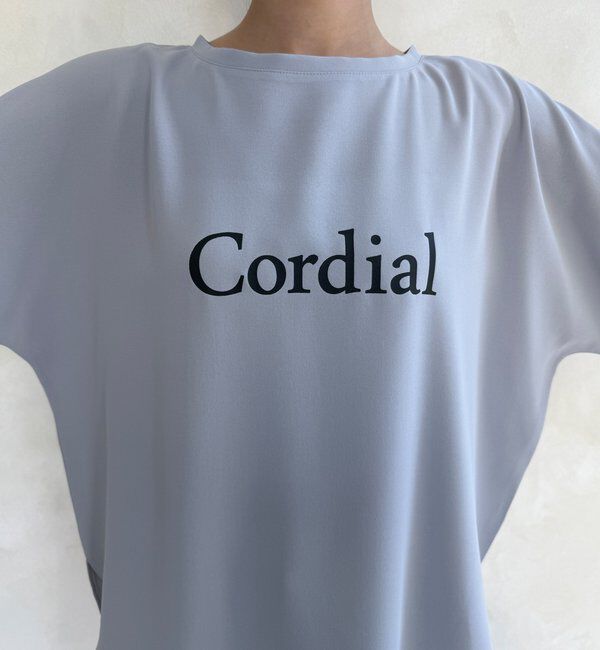  「ドルマンジョーゼットロゴTEE」|Tシャツ・カットソー|