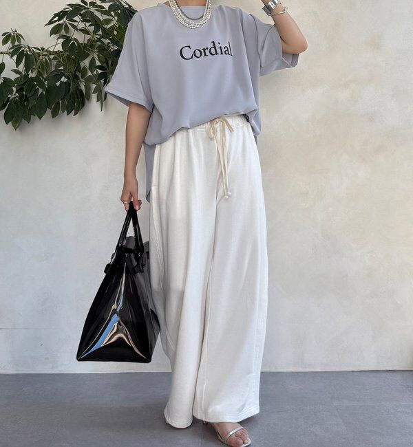  「ドルマンジョーゼットロゴTEE」|Tシャツ・カットソー|