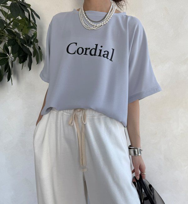  「ドルマンジョーゼットロゴTEE」|Tシャツ・カットソー|