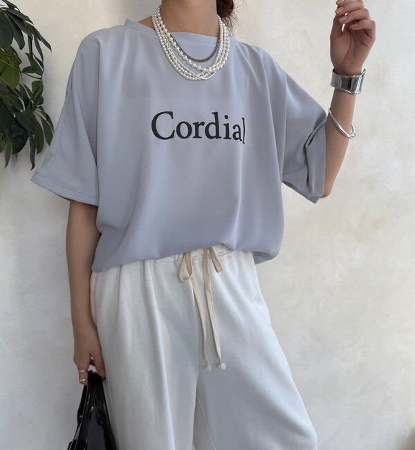  「ドルマンジョーゼットロゴTEE」|Tシャツ・カットソー|