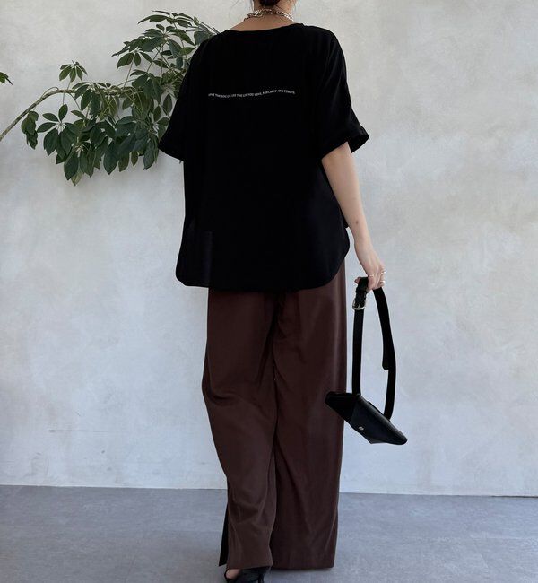  「ドルマンジョーゼットロゴTEE」|Tシャツ・カットソー|