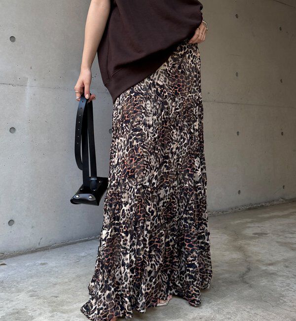  「アニマルワッシャースカート」|スカート|ブラウン