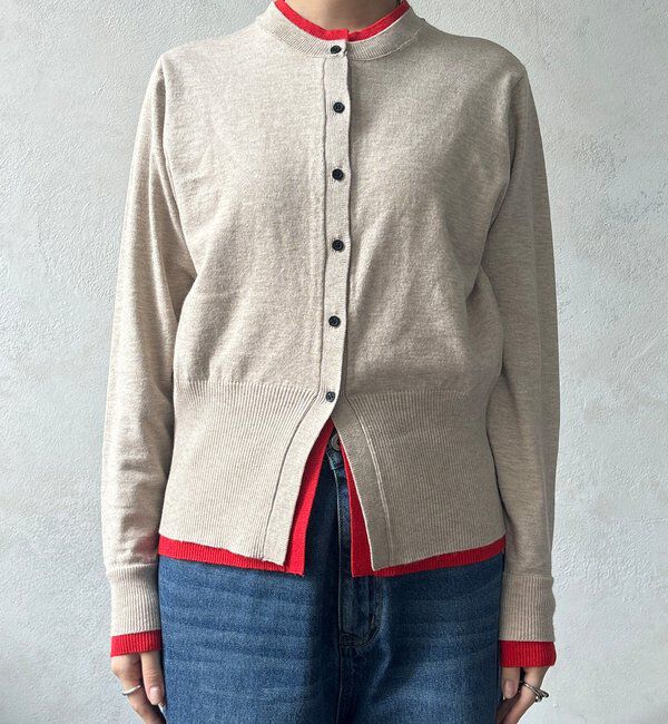  「【WEB限定】 ニットレイヤードカーディガン」|カーディガン|