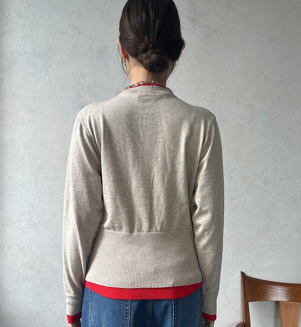  「【WEB限定】 ニットレイヤードカーディガン」|カーディガン|