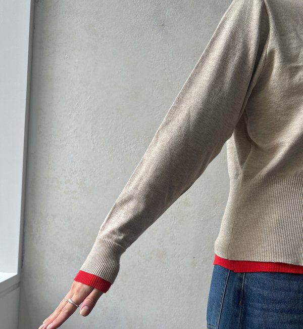  「【WEB限定】 ニットレイヤードカーディガン」|カーディガン|