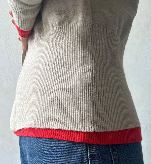  「【WEB限定】 ニットレイヤードカーディガン」|カーディガン|