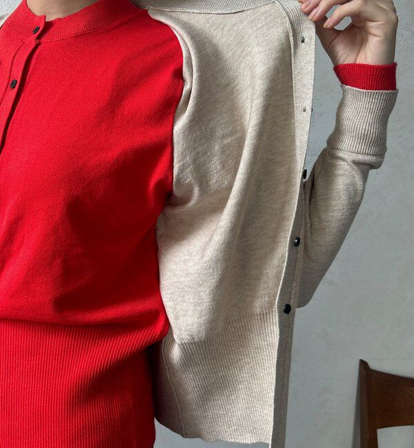  「【WEB限定】 ニットレイヤードカーディガン」|カーディガン|