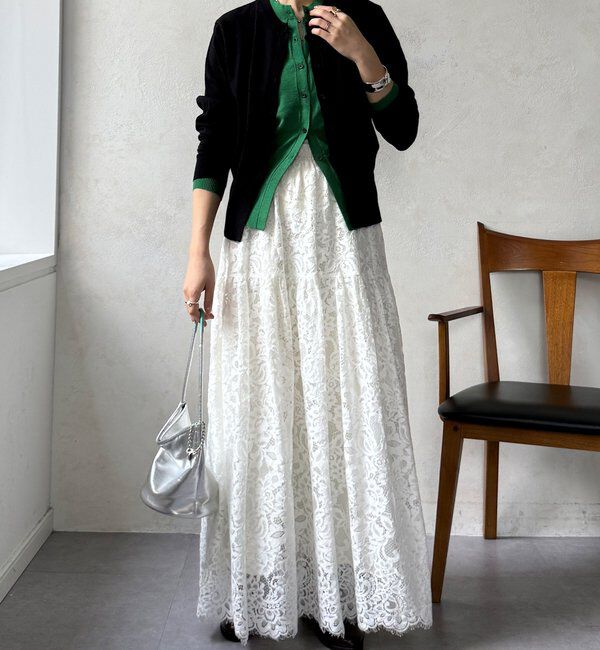  「【WEB限定】 ニットレイヤードカーディガン」|カーディガン|