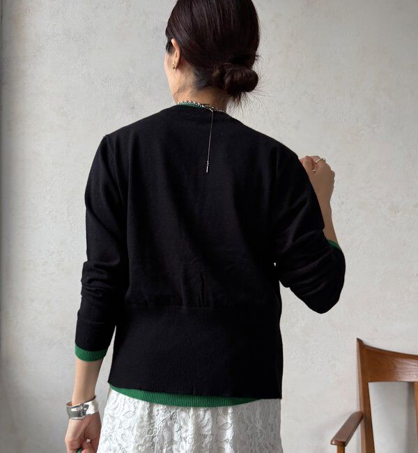  「【WEB限定】 ニットレイヤードカーディガン」|カーディガン|