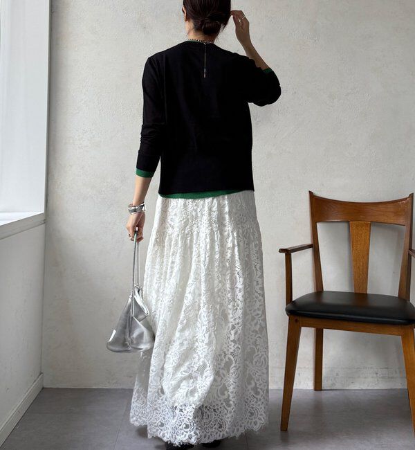  「【WEB限定】 ニットレイヤードカーディガン」|カーディガン|