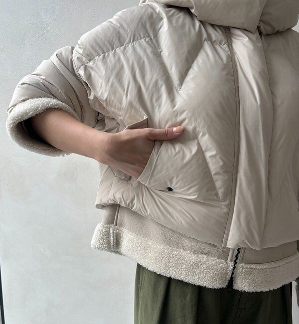  「【WEB限定】フェイクムートン切替ダウン」|その他|