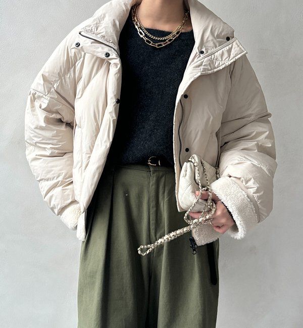  「【WEB限定】フェイクムートン切替ダウン」|その他|