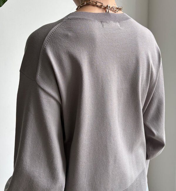  「【WEB限定】袖カラー配色ニットトップス」|ニット・セーター|