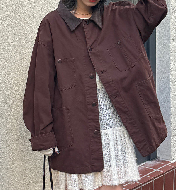  「【WHIMSIC】レールロードジャケット」|その他|ブラウン