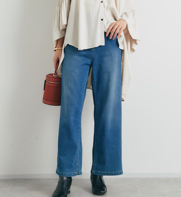  「《美シルエットが叶う・3サイズ》リラックスセミワイドデニム」|デニム|
