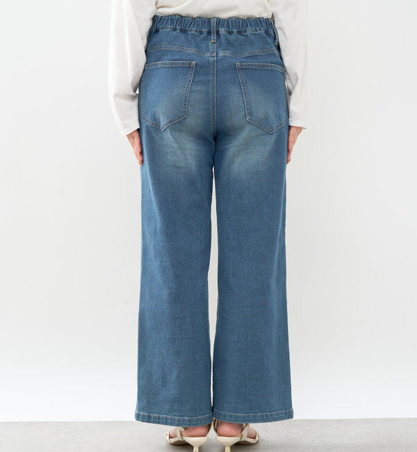  「《美シルエットが叶う・3サイズ》リラックスセミワイドデニム」|デニム|