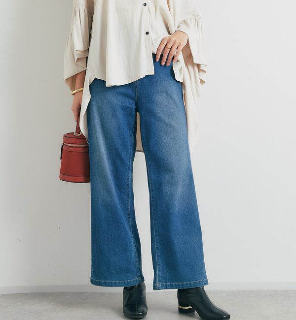  「《美シルエットが叶う・3サイズ》リラックスセミワイドデニム」|デニム|