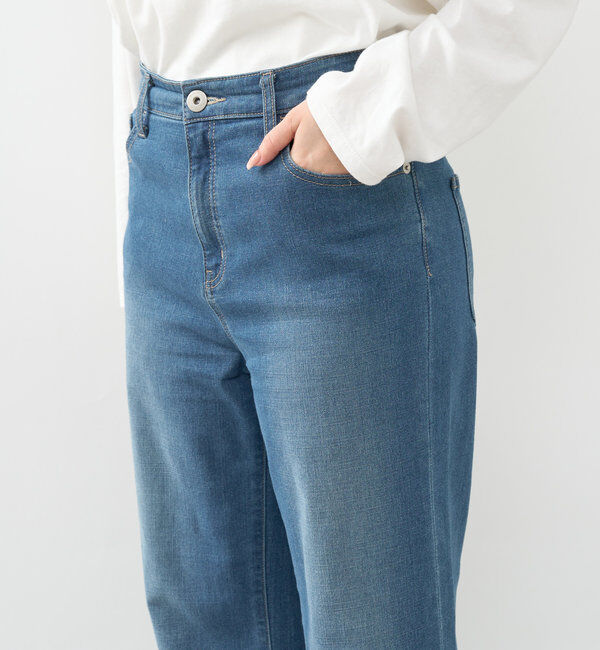  「《美シルエットが叶う・3サイズ》リラックスセミワイドデニム」|デニム|