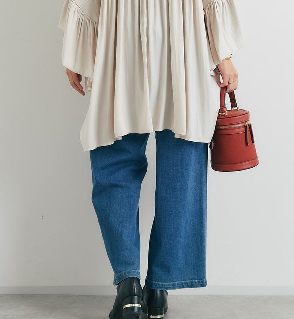  「《美シルエットが叶う・3サイズ》リラックスセミワイドデニム」|デニム|