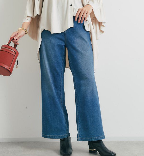  「《美シルエットが叶う・3サイズ》リラックスセミワイドデニム」|デニム|