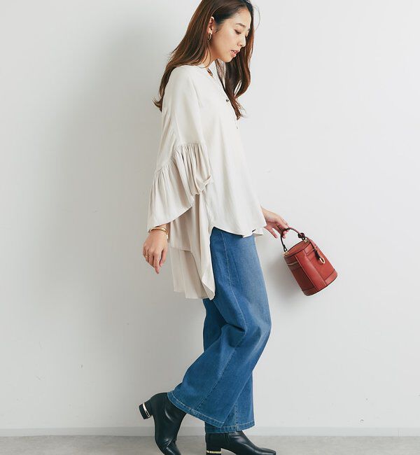  「《美シルエットが叶う・3サイズ》リラックスセミワイドデニム」|デニム|