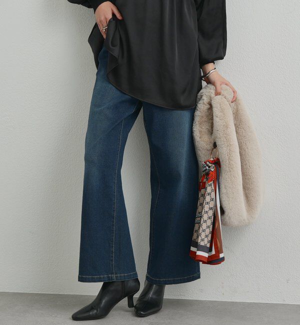  「《美シルエットが叶う・3サイズ》リラックスセミワイドデニム」|デニム|
