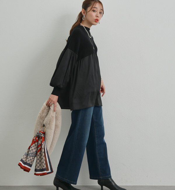  「《美シルエットが叶う・3サイズ》リラックスセミワイドデニム」|デニム|