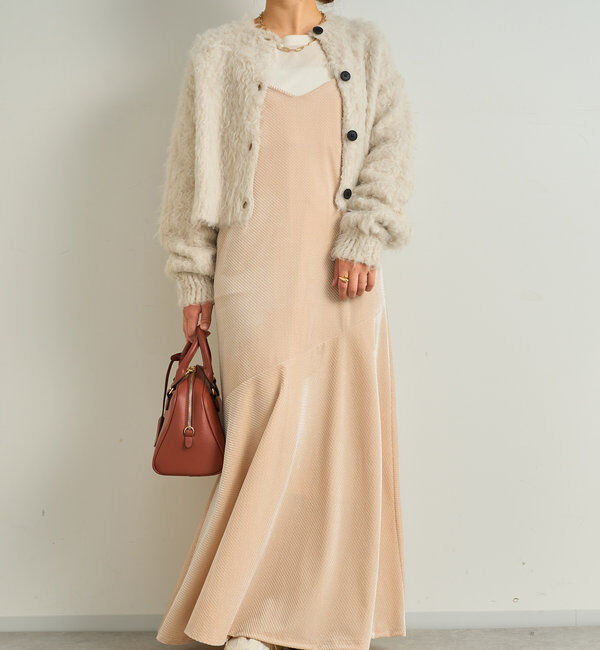  「シャギー起毛ショートカーディガン」|ニット・セーター|