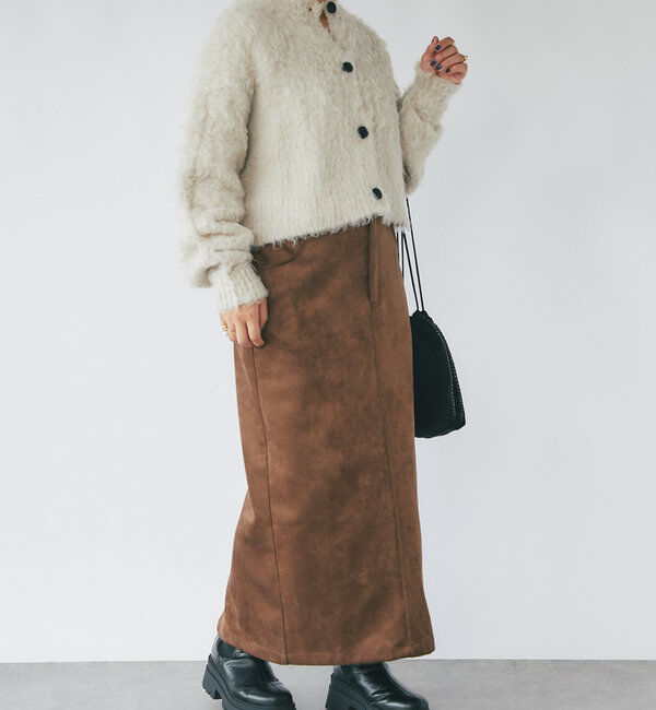  「シャギー起毛ショートカーディガン」|ニット・セーター|