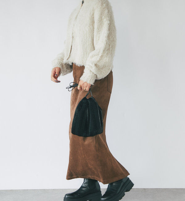  「シャギー起毛ショートカーディガン」|ニット・セーター|