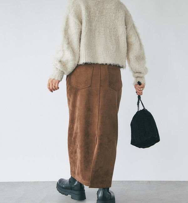  「シャギー起毛ショートカーディガン」|ニット・セーター|