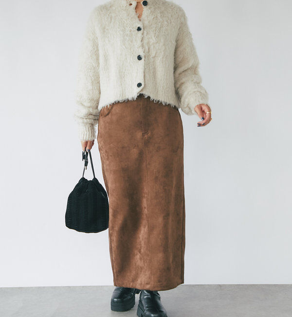  「シャギー起毛ショートカーディガン」|ニット・セーター|