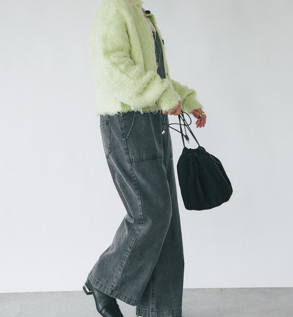  「シャギー起毛ショートカーディガン」|ニット・セーター|