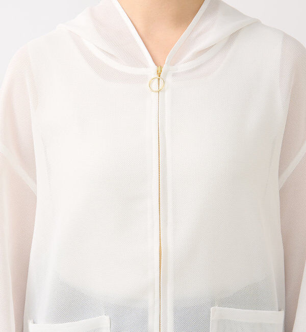  「《羽織るだけでこなれ感》変わり織メッシュフードブルゾン」|その他|