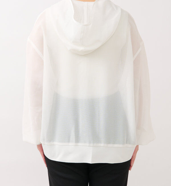  「《羽織るだけでこなれ感》変わり織メッシュフードブルゾン」|その他|