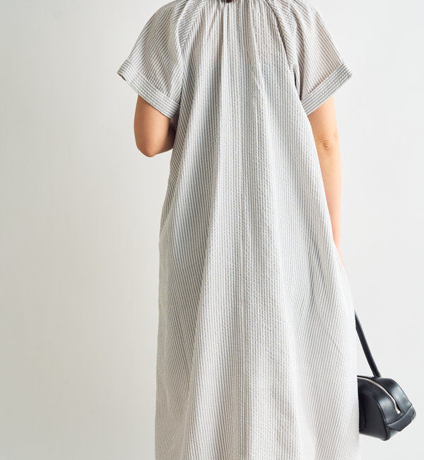  「《さらっと涼しい》シアーサッカーシャツワンピース」|その他|