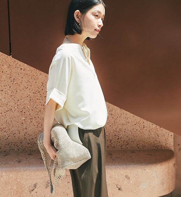 「《オンオフ着まわせる》ニュアンススリーブスキッパーブラウス」|シャツ・ブラウス|