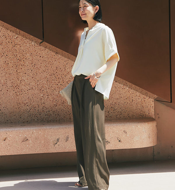  「《オンオフ着まわせる》ニュアンススリーブスキッパーブラウス」|シャツ・ブラウス|