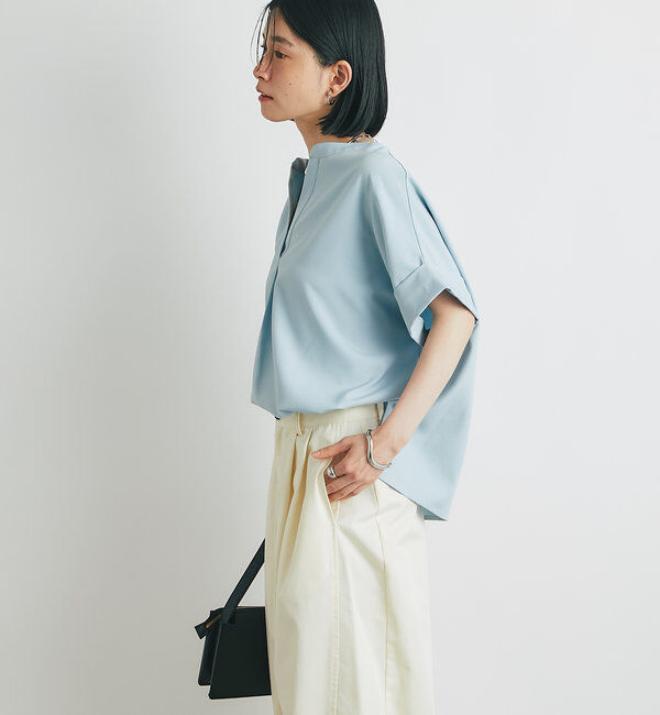  「《オンオフ着まわせる》ニュアンススリーブスキッパーブラウス」|シャツ・ブラウス|