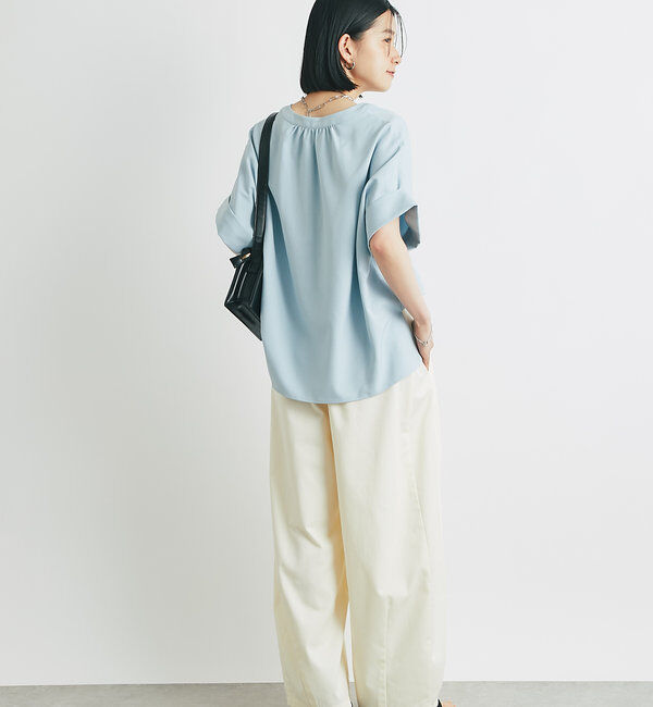  「《オンオフ着まわせる》ニュアンススリーブスキッパーブラウス」|シャツ・ブラウス|